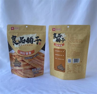 OEM Stand Up Packaging Pouches Plastic Kraft hersluitbare zakken