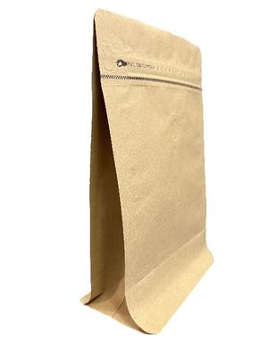 Koffie kraft papier verpakkingszak warmte afdichting platte bodem met klep