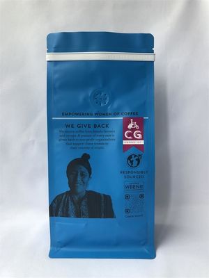 12OZ koffieverpakkingszak Mat platte bodem bedrukt met blikken stropdas