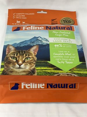 Aangepaste bedrukking Pet Food Packaging Pouches Bag Matt Flat Bottom