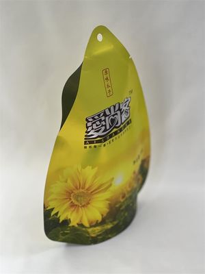 Gemetalliseerde Mylar Stand Up Bags Vrij gevormde aangepaste bedrukking voor gedroogde snack