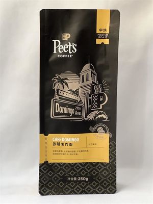 Aangepast logo Kraft koffieverpakking 120 micron met klep