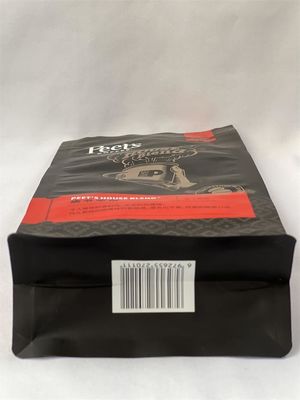 Hersluitbare dooszak Koffiezak Mylar Flat Bottom Stand Up voor gebrande koffiebonen