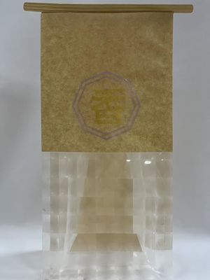 Tin Tie Doypack Stand Up Pouch Duidelijk bedrukt papieren zakje voor brood