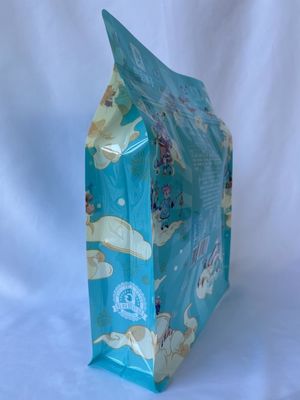 Hersluitbare Flat Bottom Pouches Custom Mylar Heat Seal met ritssluiting