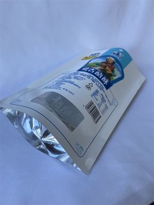 Gemetalliseerde opstaande voedselzakken Clear Window Kraft papieren voedselzak