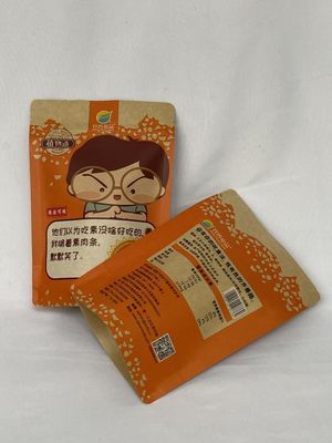 Droog lamineren Kraft Stand Up Pouches Gemetalliseerde folie voor droog vlees