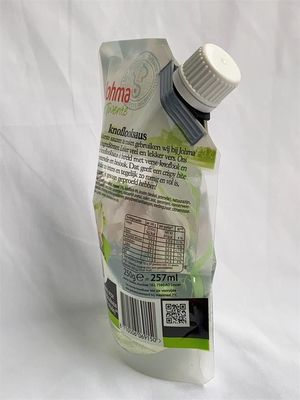 Doorzichtige plastic uitloopverpakking Op maat bedrukt met zijvouwdop