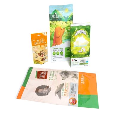 Glans Oppervlak Pet Food Verpakking Zakken VMPET Materiaal Hersluitbare Voedsel Zakken