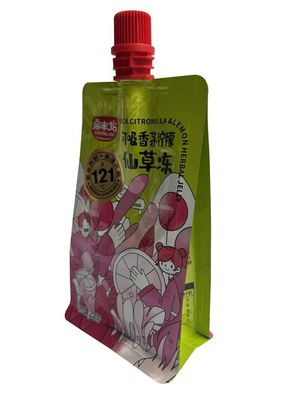 258g de gedrukte van de het Spuitenzak van de Retort Vlakke Bodem Sterilisatie Juice Packaging Pouch