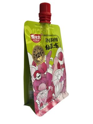 258g de gedrukte van de het Spuitenzak van de Retort Vlakke Bodem Sterilisatie Juice Packaging Pouch
