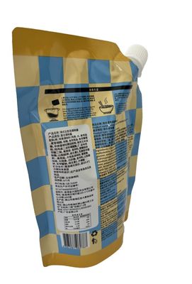 CMYK spout verpakkingszak voor retort 100C-121C-135C snack toepassingen