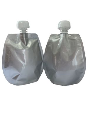 Transparante aluminiumfolie Stand-up vrijvormige spout pocket retortable