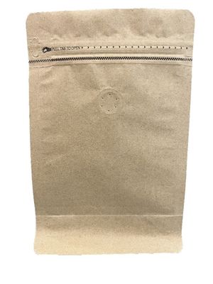 Koffie kraft papier verpakkingszak warmte afdichting platte bodem met klep