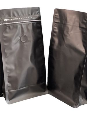 Gepersonaliseerde waterdichte Ziplock Quad Pouch Voor Koffie Verpakking Voedselgraad