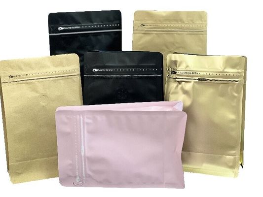 OEM koffiezakjes met een uitstekend beeldscherm met eenzijdige rits 100g-1kg
