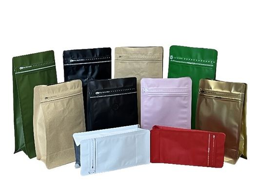 OEM koffiezakjes met een uitstekend beeldscherm met eenzijdige rits 100g-1kg
