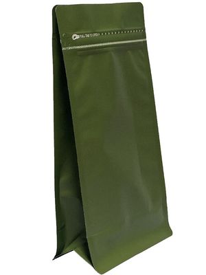PE Aluminium materiaal Platte bodem klep zak voor 500g koffie verpakking
