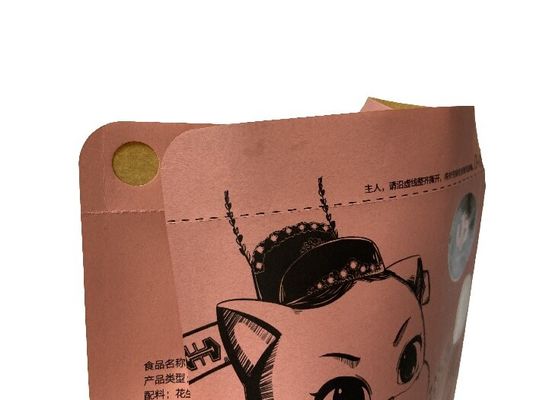 Papieren zakjes met platte bodem voor voedselverpakkingen met aangepaste kleuren voor noten