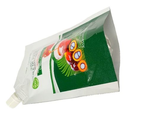 Op maat gemaakte folie Stand Up Side Spout Pouch voor olie met CMYK Spot Colors
