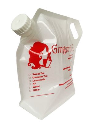 Persoonlijke vloeibare wasmiddel zak Sterk Nylon Stand Up met zak capaciteit 5L