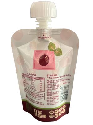 Op maat gedrukte lekbestendige stand-up spout pouch voor retort voedsel 121C-135C