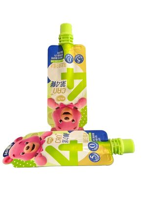 Custom herbruikbare spout voedsel zak met makkelijke peeling afdichting en baby cap