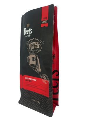 Aanpasbare platte koffiezakken met eenzijdige rits