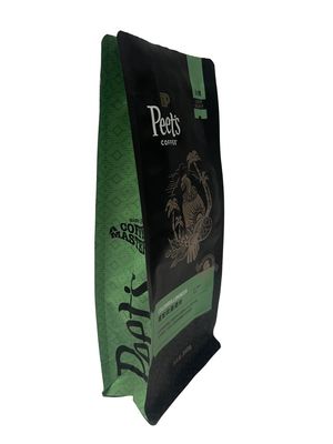 Metalen folie gelamineerde koffiezak met een capaciteit van 100 g-1 kg