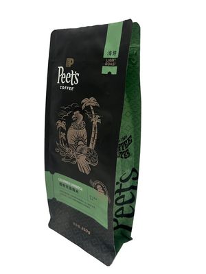 Metalen folie gelamineerde koffiezak met een capaciteit van 100 g-1 kg