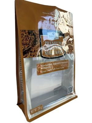 Gepersonaliseerde Gravure Printing Flat Bottom Pockets Co-Friendly PET / VMPET / PE