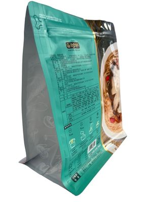 Voedingsmiddelen Flat bottom pouch met rits op maat gedrukt PET / VMPET / PE