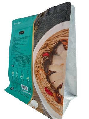 Voedingsmiddelen Flat bottom pouch met rits op maat gedrukt PET / VMPET / PE