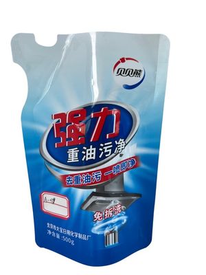 Op maat gemaakte vormen in de vorm van een zak CMYK gedrukt glanzend oppervlak voor vloeistof